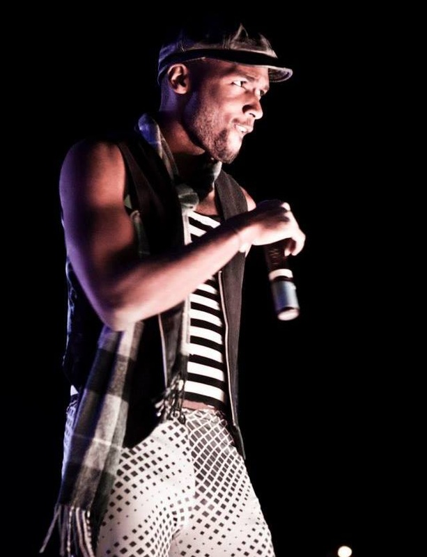 Ishmon Brown singing on stage